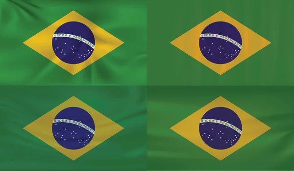 Иллюстрация флага Бразилии — стоковый вектор
