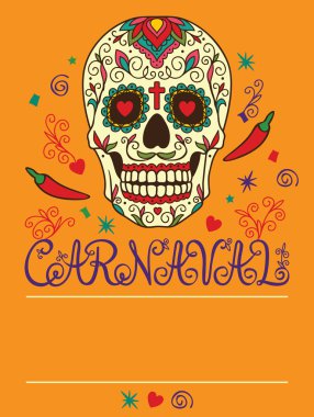 marco con calavera mexicana