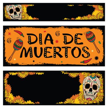 çerçeveler çiçek arka plan şeker kafatası ile