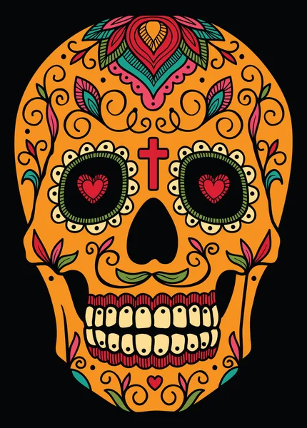 Mexican sugar skull — Stock Vector