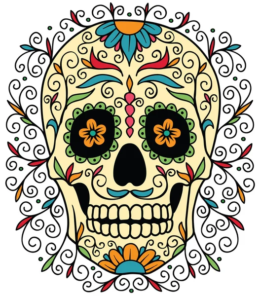 Мексиканский череп — стоковый вектор