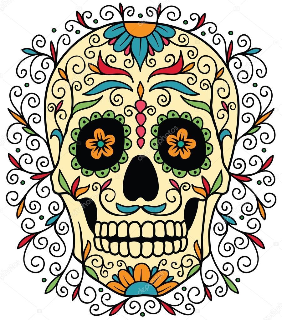 Mexican Pattern Sugar Skull Sugar Skull Mexican Festive Inspired