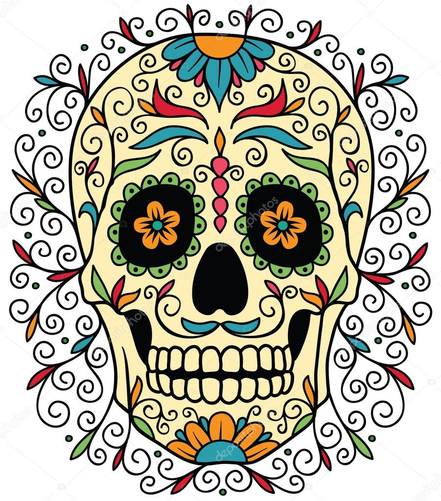 Mexican sugar skull