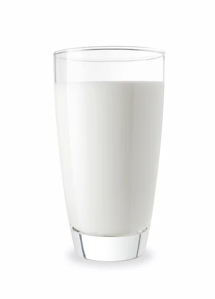 Glass of fresh milk isolated on a white background — Stock Photo, Image