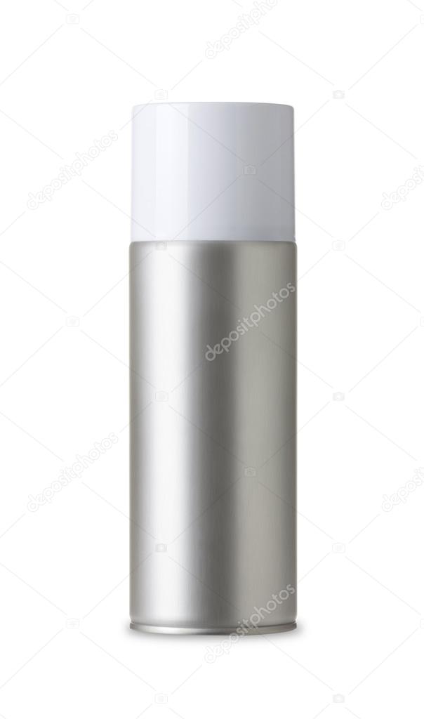 Metal Paint spray Bottle Can with Blank space for mock up, text and
