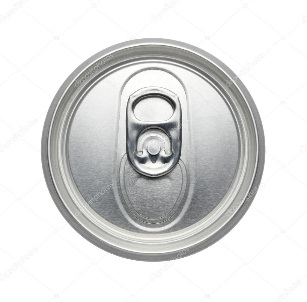 Can pull tab, Top of an unopened soda or beer can - Realistic photo image