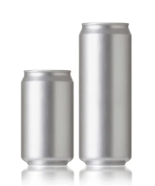 Leere Aluminium-Bier- oder Limonadendose, realistisches Foto-Bild — Stockfoto