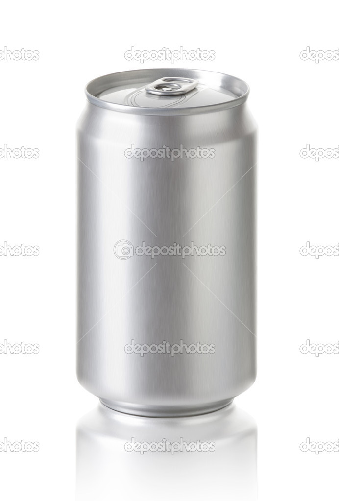 Blank soda or beer can, Realistic photo image