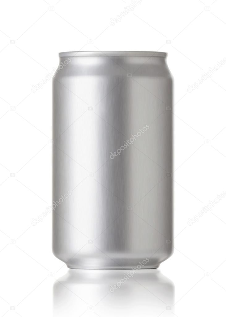 Blank soda or beer can, Realistic photo image