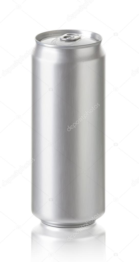Large aluminum beer, soda can. Realistic photo image