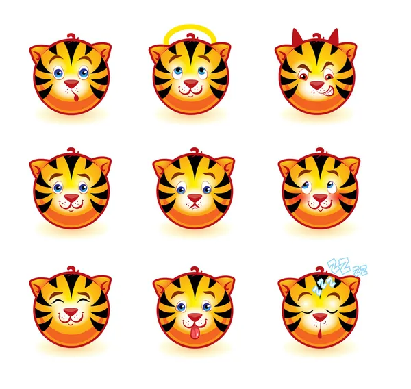 Smileys tijger — Stockvector