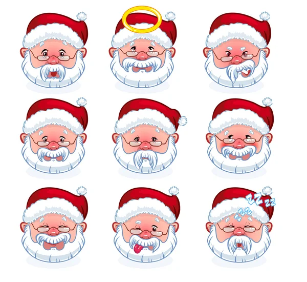 Smilies Papai Noel — Vetor de Stock