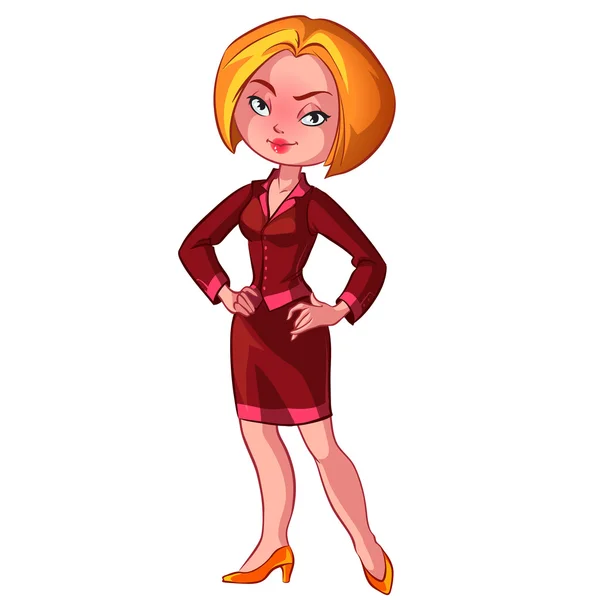 Femme d'affaires en rouge — Image vectorielle
