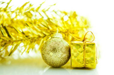 Noel ve mutlu yeni yıl için dekorasyon.