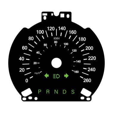 EPS10 içerisinde modern otomobil kontrol paneli