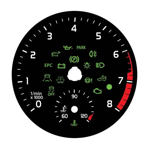 Tachometer vector illustration isolated on a white bacground in EPS10 Royalty Free Stock Vectors