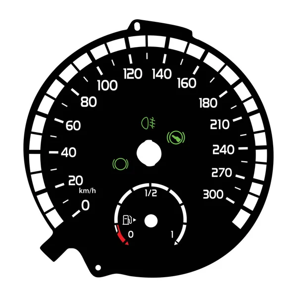 Compteur de vitesse vectoriel sur fond blanc dans EPS10 — Image vectorielle