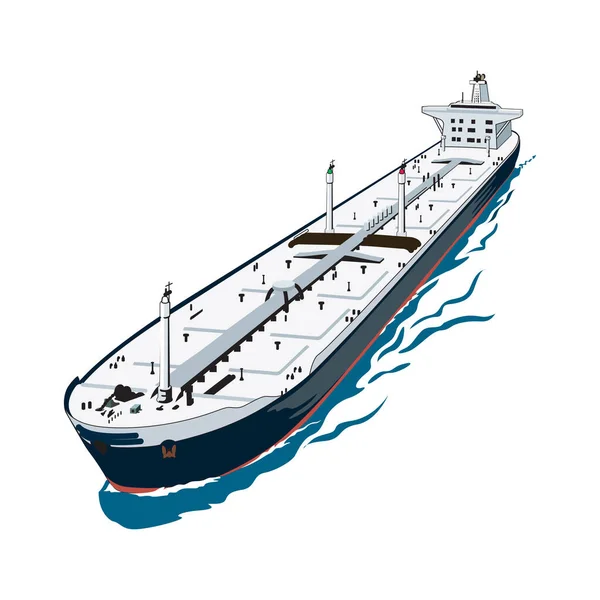 Ilustración de estilo de dibujos animados vectoriales de crucero - vista frontal. Transporte de viajes y turismo en EPS10 Vector De Stock