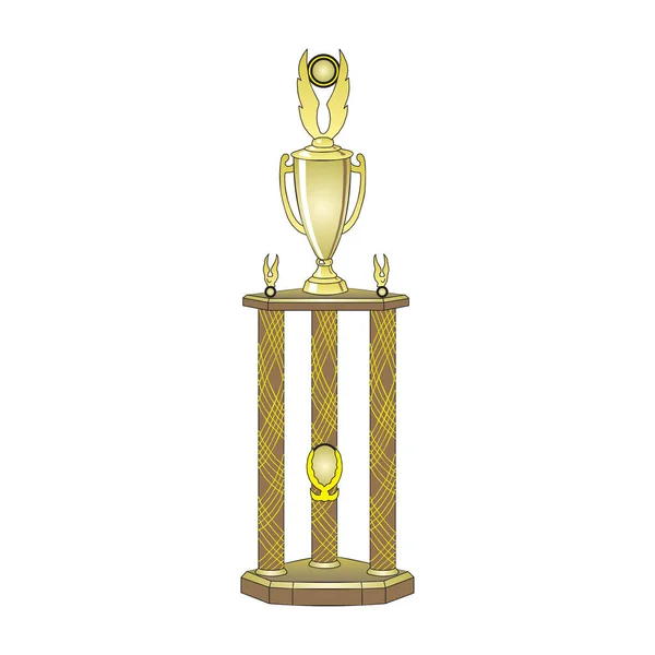 Copa de oro aislada sobre fondo blanco en EPS10 — Vector de stock