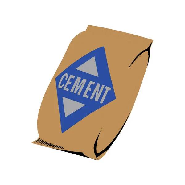 Cement bags. Paper sacks isolated on white background. Vector illustration in EPS10 — Stockvector
