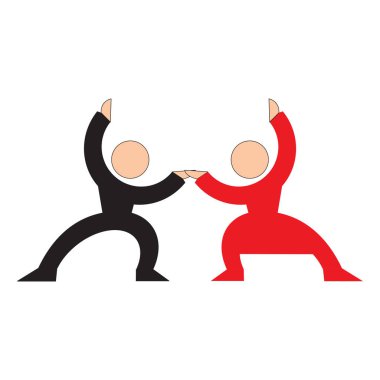 İzole dans simgesi. Athlets beyaz arka planda siyah rakamlar. Spor.