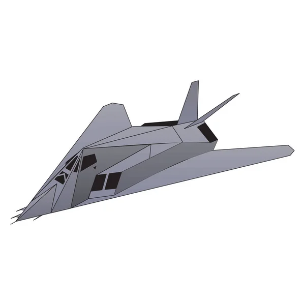 Воздушный Транспорт Военный Истребитель Реактивные Самолеты Авиации Сша Векторная Иллюстрация — стоковый вектор
