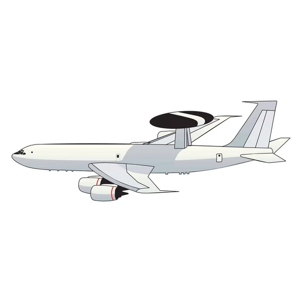 军用战斗机 Usaf航空喷气式飞机 卡通风格矢量图解 — 图库矢量图片
