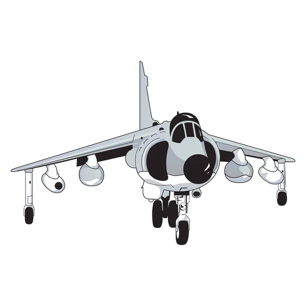 Lufttransport Militärisches Kampfflugzeug Usaf Düsenflugzeuge Vektor Illustration Cartoon Stil — Stockvektor