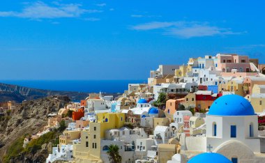 geleneksel mimarisi, santorini, Deniz Manzaralı.