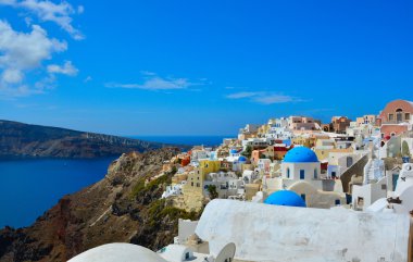 geleneksel mimarisi, santorini, Deniz Manzaralı.