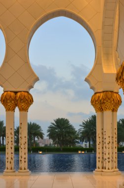 Sheikh zayed Camisi günbatımı abu Dabi
