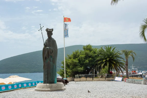 Editorial Herceg Novi Montenegro Junio 2021 Monumento Rey Tvrtko Primer — Foto de Stock