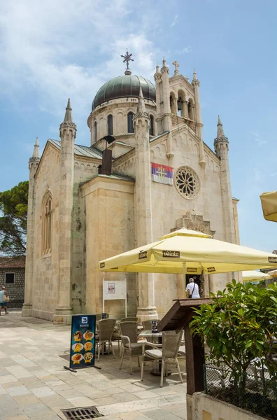 Editorial Herceg Novi Montenegro Junio 2021 Iglesia Antigua Calle Ciudad — Foto de Stock