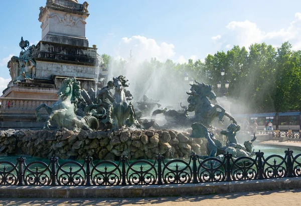 Editorial April 2022 Bordeaux France Fountain Girondins Bordeaux — Fotografia de Stock