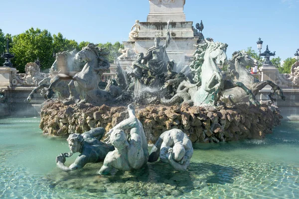 Escultura Fonte Dos Girondinos Bordéus — Fotografia de Stock