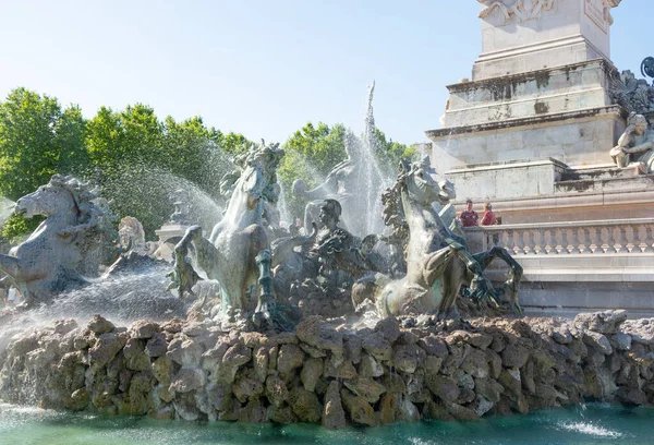 Editorial Abril 2022 Bordéus França Fonte Dos Girondins Bordéus — Fotografia de Stock