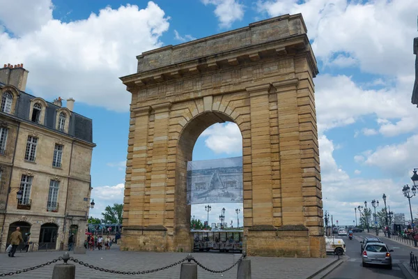 Editorial May 2022 Bordeaux France Street Landscape Burgundy Gate Bordeaux — Fotografia de Stock