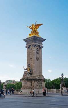 Editorial. June, 2022. Paris, France. Pont Alexandre III. This very famous Parisian bridge is grandiose 
