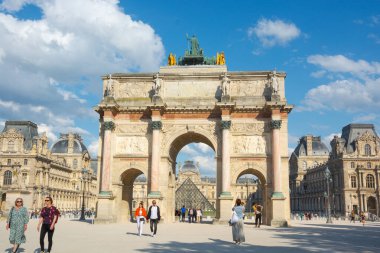 Editorial. June, 2022. Paris, France. Tuileries Park and Louvre. Paris, France.