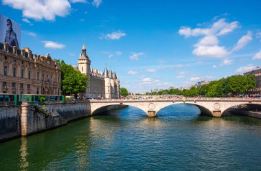 Editorial. June, 2022. Paris, France.. The Pont Neuf is in fact Paris' oldest bridge along the Seine River. 