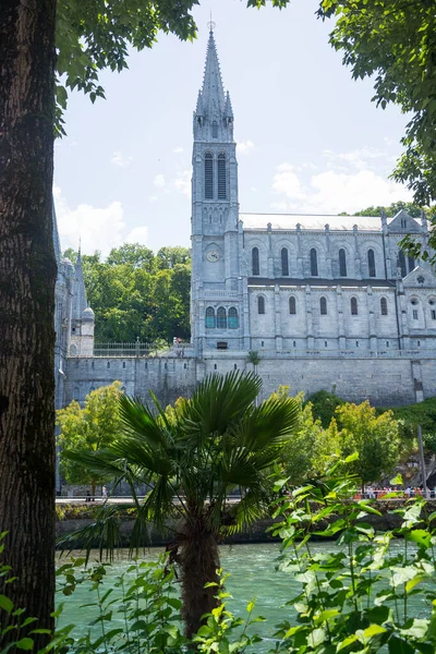 Vue Tour Chapelle Lourdes Hautes Pyrénées France — Photo
