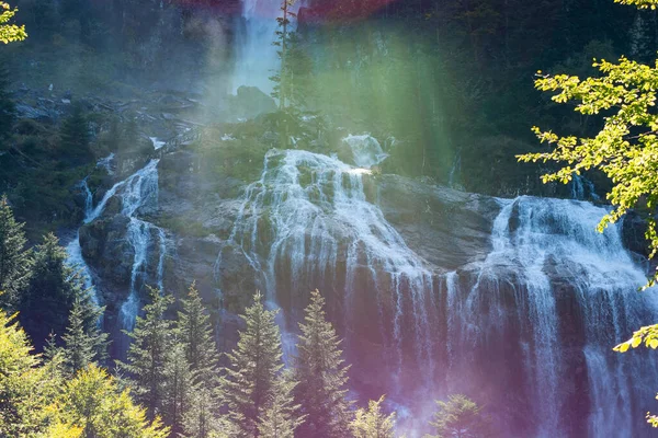 Ars Waterval Een Natuurlijke Waterval Frankrijk Pyreneeën — Stockfoto