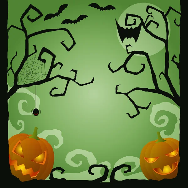 Escena de Halloween — Vector de stock