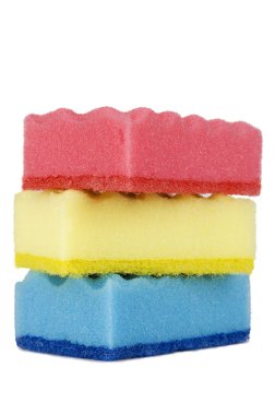 Beyaz (kırpma yolunu izole renkli cam Temizleme süngerleri)