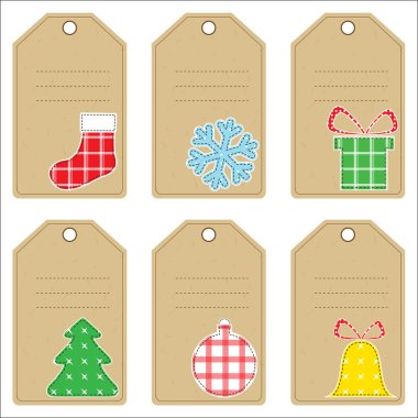 Noel hediye seti ile dikişli dekorasyonu Etiketler
