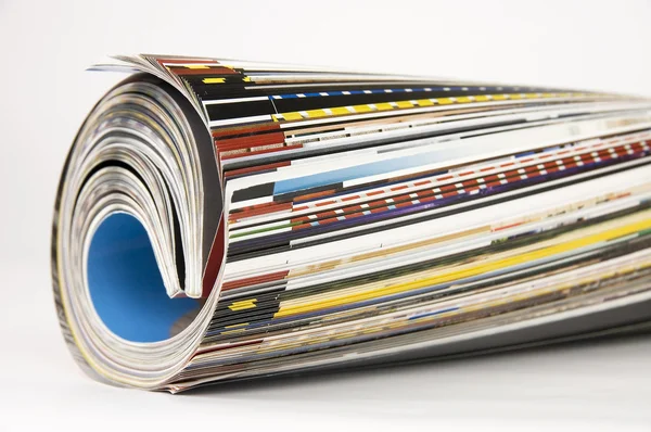 Aufgerollte Zeitschriften — Stockfoto