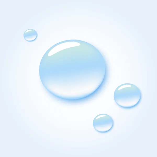 Gotas de agua pura — Vector de stock