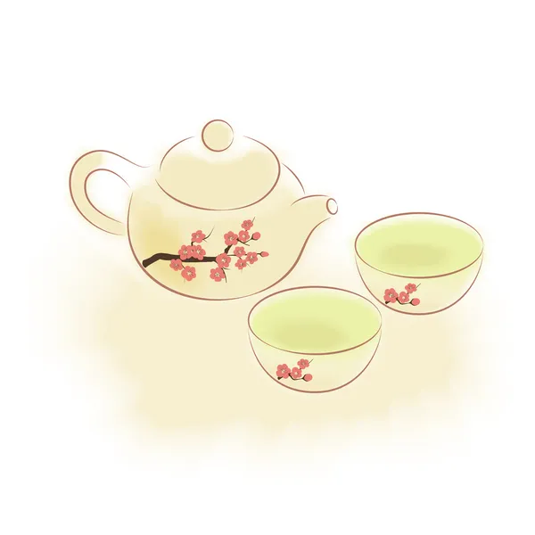 Чайная церемония — стоковый вектор