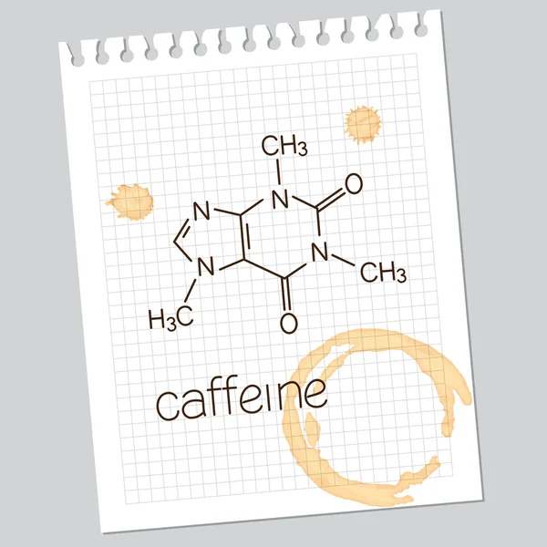 Molécula de cafeína — Vetor de Stock