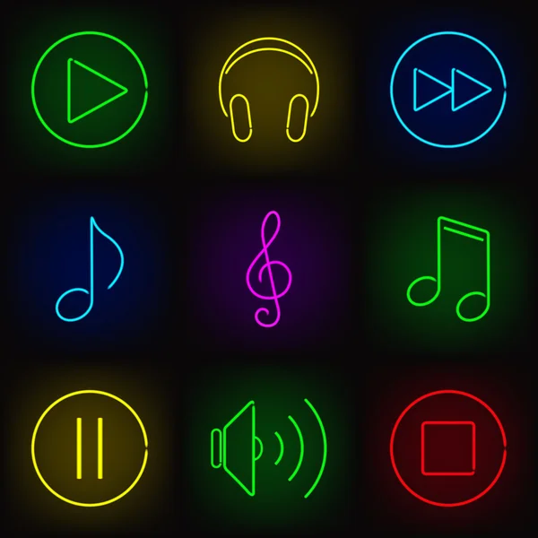 Iconos de música — Vector de stock